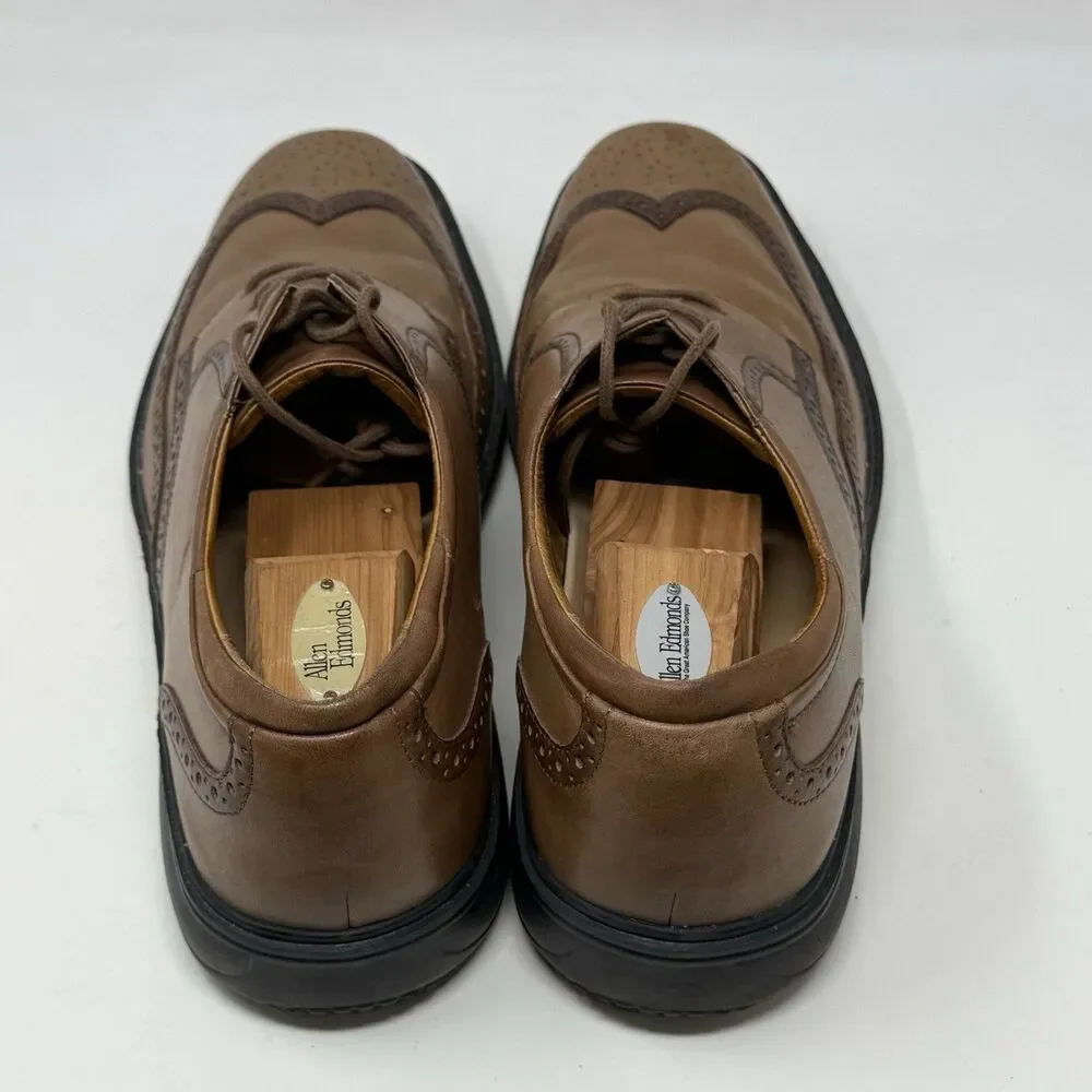 Dr Comfort Wing Shoes Mens 13 M Brown Leather Lace Up Casual Brogue Ortho